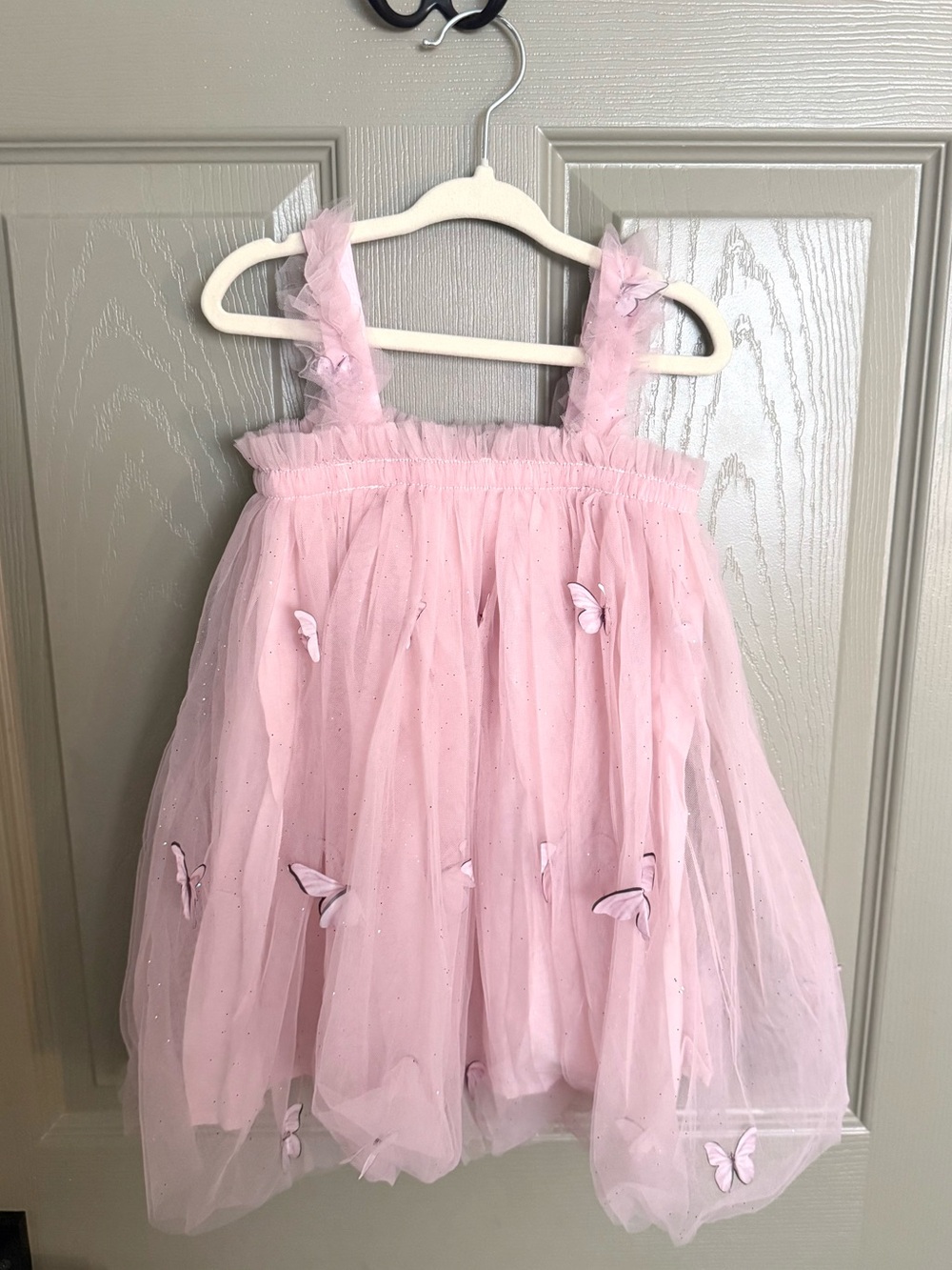 NWT Stardust & Glitter Pink Butterfly Tulle Kids dresss 2-3yr